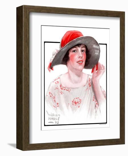 "Wide Brim Hat,"April 28, 1923-WM. Hoople-Framed Giclee Print