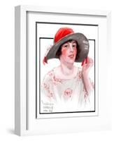 "Wide Brim Hat,"April 28, 1923-WM. Hoople-Framed Giclee Print