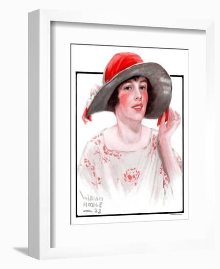 "Wide Brim Hat,"April 28, 1923-WM. Hoople-Framed Giclee Print