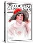 "Wide Brim Hat," Country Gentleman Cover, April 28, 1923-WM. Hoople-Stretched Canvas