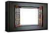 Wide Open Rustic Wooden Window-ccaetano-Framed Stretched Canvas