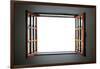 Wide Open Rustic Wooden Window-ccaetano-Framed Art Print