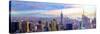 Wide Panorama of Manhattan w New Jersey a Brooklyn-Markus Bleichner-Stretched Canvas