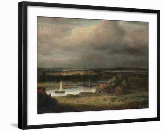 Wide River Landscape, c.1648-49-Phillips de Koninck-Framed Giclee Print