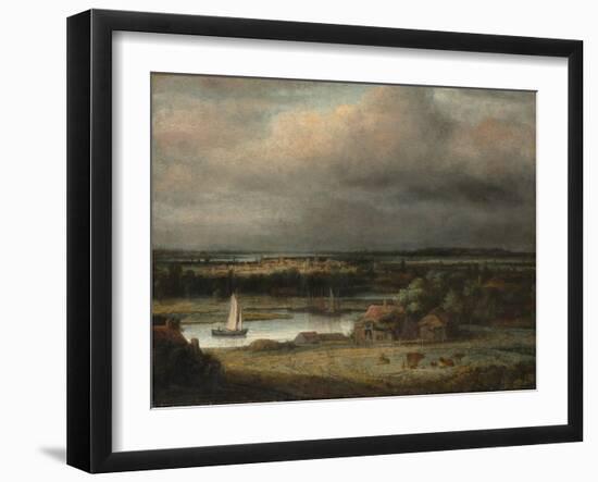 Wide River Landscape, c.1648-49-Phillips de Koninck-Framed Giclee Print