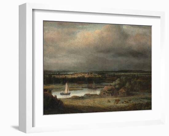 Wide River Landscape, c.1648-49-Phillips de Koninck-Framed Giclee Print