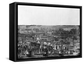 Wide Scenery of War Torn Buildings-Alexander Gardner-Framed Stretched Canvas