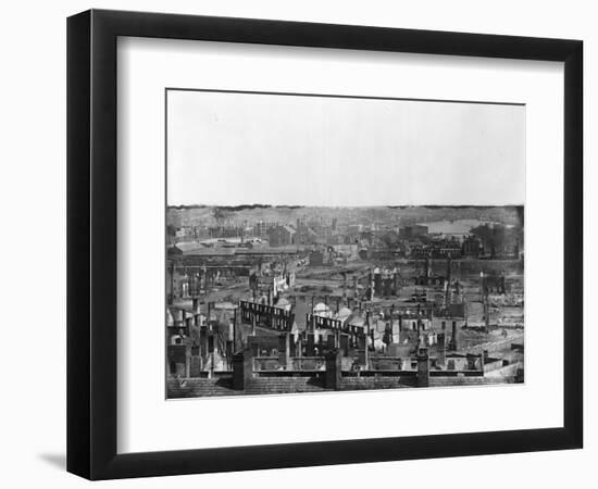 Wide Scenery of War Torn Buildings-Alexander Gardner-Framed Photographic Print