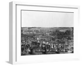 Wide Scenery of War Torn Buildings-Alexander Gardner-Framed Photographic Print