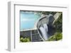 Wide View of a Large Dam in Japan-KPG_Payless-Framed Photographic Print