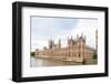 Wide View of River Thames and Houses of Parliament in London England-StanciuC-Framed Photographic Print