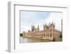 Wide View of River Thames and Houses of Parliament in London England-StanciuC-Framed Photographic Print