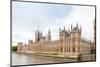 Wide View of River Thames and Houses of Parliament in London England-StanciuC-Mounted Photographic Print