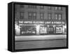 Wide View of the United Electric Light and Power Company Window Display-William Davis Hassler-Framed Stretched Canvas