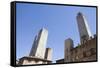 Wide View of Towers in San Gimignano, Tuscany, Italy-Martin Child-Framed Stretched Canvas