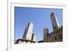 Wide View of Towers in San Gimignano, Tuscany, Italy-Martin Child-Framed Photographic Print