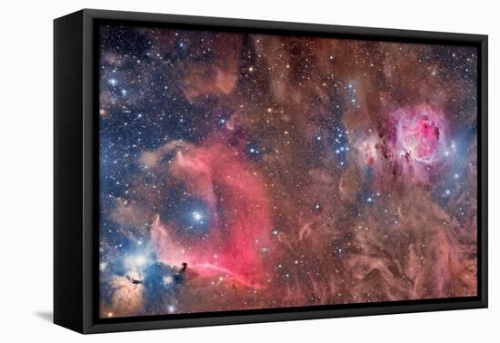 Widefield View of Orion Nebula and Horsehead Nebula-null-Framed Stretched Canvas