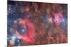 Widefield View of Orion Nebula and Horsehead Nebula-null-Mounted Photographic Print