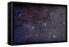 Widefield View of the Constellation Cassiopeia with Nearby Deep Sky Objects-null-Framed Stretched Canvas