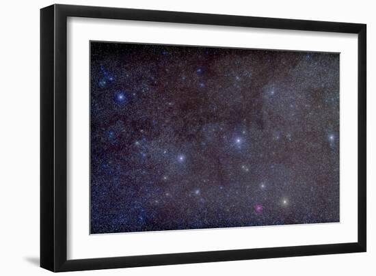 Widefield View of the Constellation Cassiopeia with Nearby Deep Sky Objects-null-Framed Photographic Print