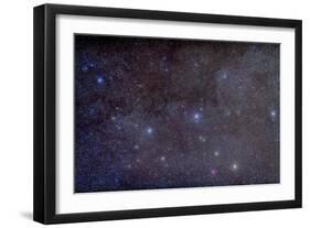 Widefield View of the Constellation Cassiopeia with Nearby Deep Sky Objects-null-Framed Photographic Print