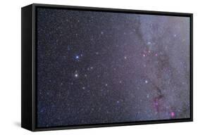 Widefield View of the Gemini Constellation with Nearby Deep Sky Objects-null-Framed Stretched Canvas