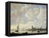 Widened River at Dordrecht-Jeronymus van Diest II & Jan van Goyen-Framed Stretched Canvas