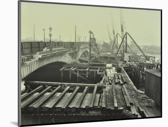 Widening of Putney Bridge, London, 1931-null-Mounted Photographic Print