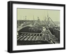 Widening of Putney Bridge, London, 1931-null-Framed Premium Photographic Print