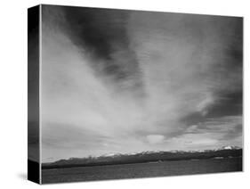 Wider Strip Of Mountains "Yellowstone Lake Yellowstone NP" Wyoming. 1933-1942-Ansel Adams-Stretched Canvas