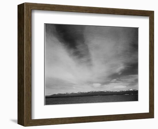 Wider Strip Of Mountains "Yellowstone Lake Yellowstone NP" Wyoming. 1933-1942-Ansel Adams-Framed Art Print