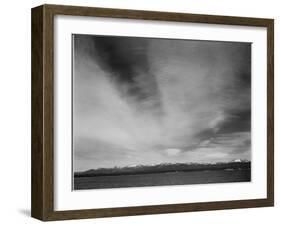 Wider Strip Of Mountains "Yellowstone Lake Yellowstone NP" Wyoming. 1933-1942-Ansel Adams-Framed Art Print