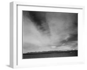 Wider Strip Of Mountains "Yellowstone Lake Yellowstone NP" Wyoming. 1933-1942-Ansel Adams-Framed Art Print