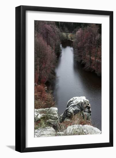 Wiembecke pond at  the Externsteine-By-Framed Photographic Print