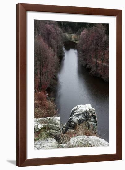 Wiembecke pond at  the Externsteine-By-Framed Photographic Print