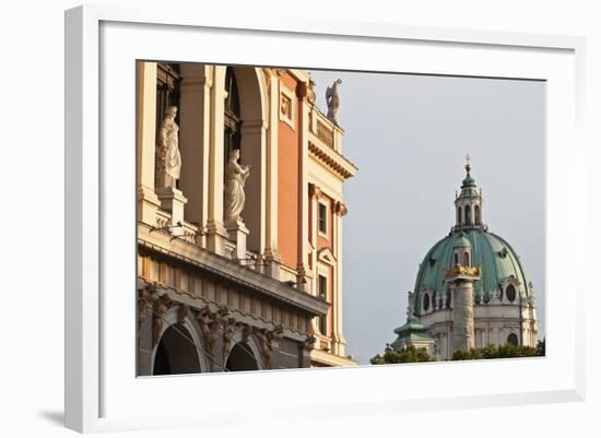 Wiener Musikverein (1866-9) and Karlskirche, Vienna, Austria-Julian Castle-Framed Photo