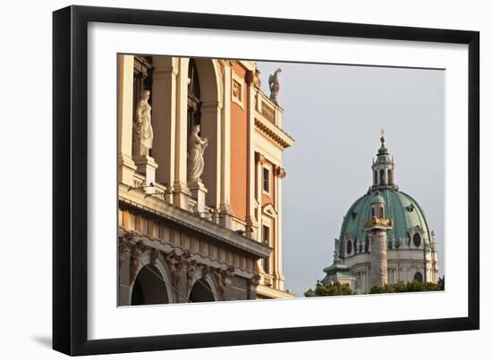 Wiener Musikverein (1866-9) and Karlskirche, Vienna, Austria-Julian Castle-Framed Photo