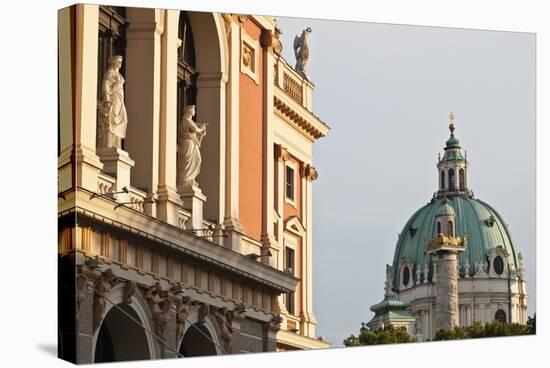 Wiener Musikverein (1866-9) and Karlskirche, Vienna, Austria-Julian Castle-Stretched Canvas