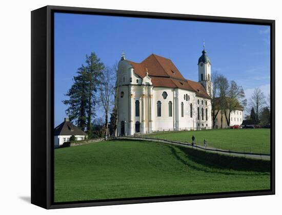 Wieskirche Near Steingaden, Bavaria, Germany, Europe-Hans Peter Merten-Framed Stretched Canvas
