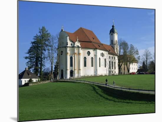 Wieskirche Near Steingaden, Bavaria, Germany, Europe-Hans Peter Merten-Mounted Photographic Print