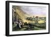 Wife Holding Her Dying Husband at the Battle of Lexington, Start of the Revolutionary War, c.1775-null-Framed Giclee Print