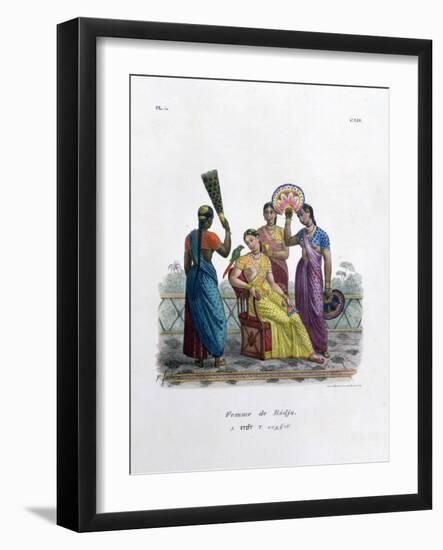 Wife of a Rajah, 1828-Marlet et Cie-Framed Giclee Print