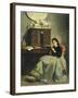 Wife Reading-Michele Gordigiani-Framed Giclee Print