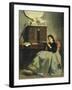 Wife Reading-Michele Gordigiani-Framed Giclee Print