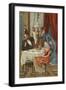 Wife Rebuking Her Husband for Entertaining His Mistress to Dinner-null-Framed Giclee Print