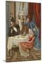 Wife Rebuking Her Husband for Entertaining His Mistress to Dinner-null-Mounted Giclee Print