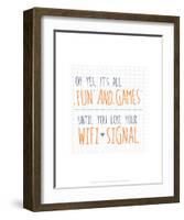 Wifi Signal - Wink Designs Contemporary Print-Michelle Lancaster-Framed Art Print