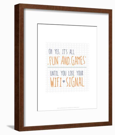 Wifi Signal - Wink Designs Contemporary Print-Michelle Lancaster-Framed Art Print