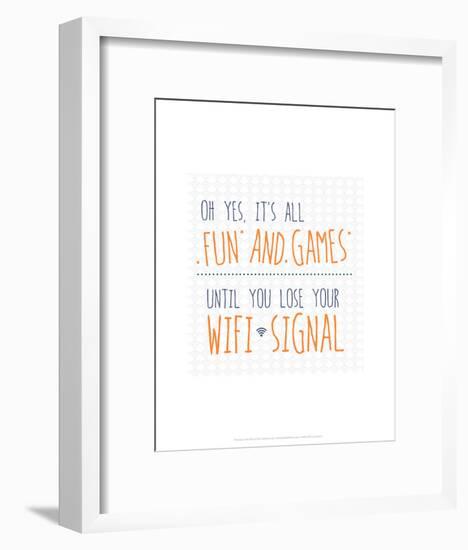 Wifi Signal - Wink Designs Contemporary Print-Michelle Lancaster-Framed Art Print