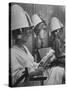 Wig Posing under Drier-Nina Leen-Stretched Canvas